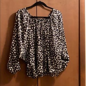 Women’s Black and White Polka Dot Blouse